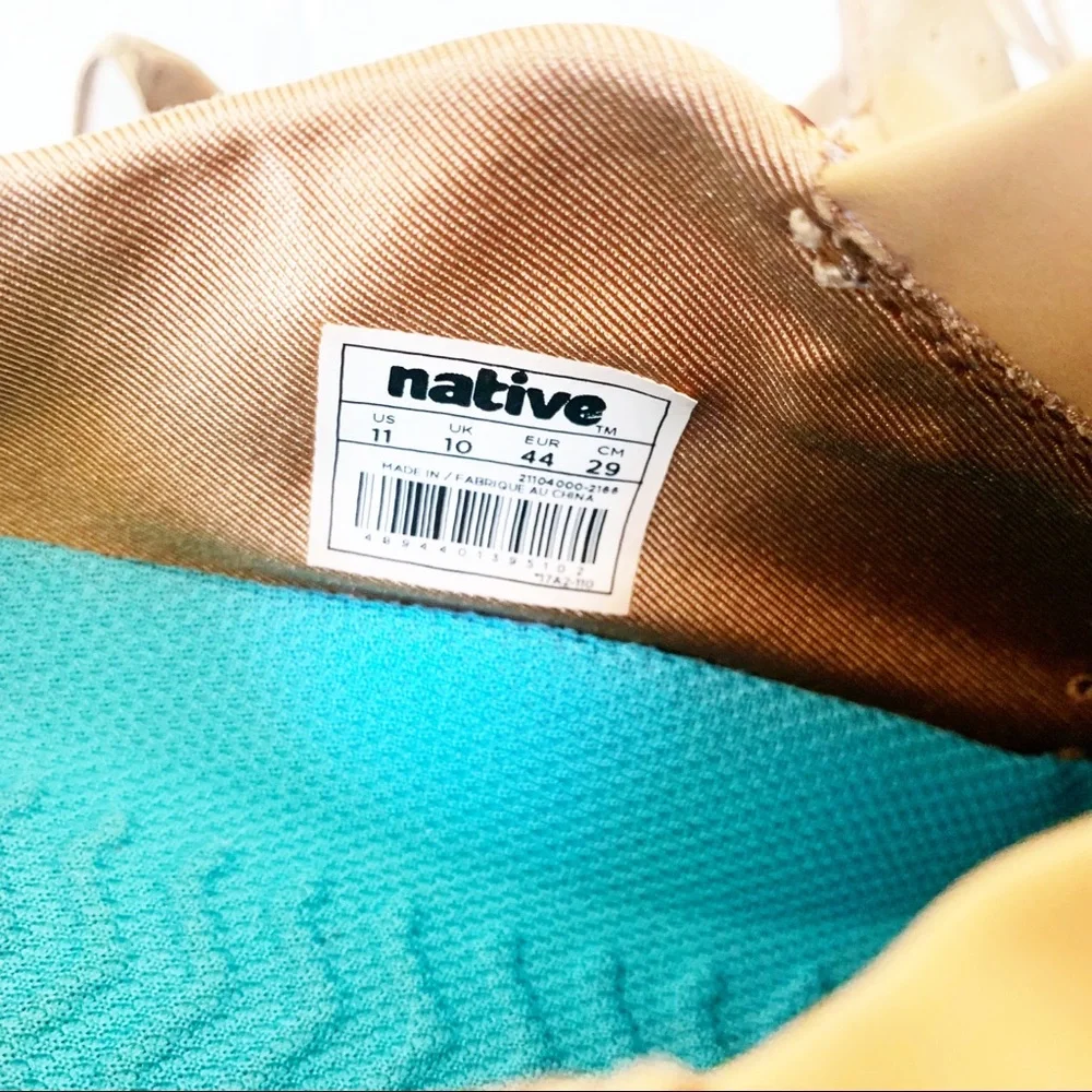 Native Shoes Apollo Neutral Almond / Beige Casual Sneaker Woman's Size 11 - Picture 7 of 8